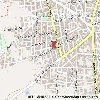 Mappa Via Giovanni Pascoli, 1, 73015 Salice Salentino, Lecce (Puglia)