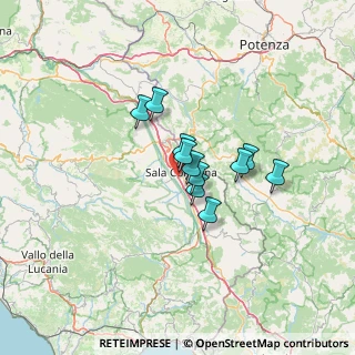 Mappa A3 Napoli - Reggio Calabria, 84036 Sala Consilina SA, Italia (9.21091)