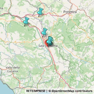 Mappa A3 Napoli - Reggio Calabria, 84036 Sala Consilina SA, Italia (47.548)