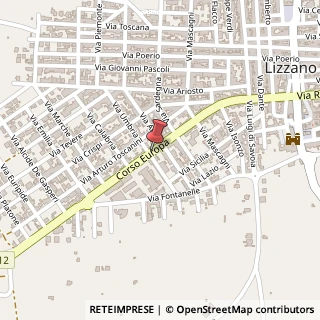 Mappa Corso Europa, 36, 74020 Lizzano, Taranto (Puglia)