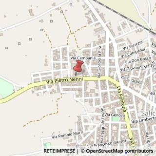 Mappa Via Pietro Nenni, 12, 73015 Salice Salentino, Lecce (Puglia)