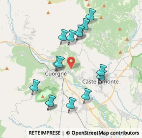 Mappa Frazione Spineto, 10082 Cuorgnè TO, Italia (3.68333)