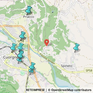 Mappa Frazione Spineto, 10082 Cuorgnè TO, Italia (1.445)