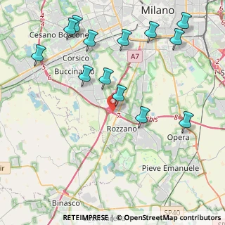 Mappa A50 Tangenziale Ovest Milano, 20089 Rozzano MI, Italia (4.84692)