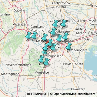 Mappa Vicolo Forno, 35030 Selvazzano Dentro PD, Italia (9.73813)
