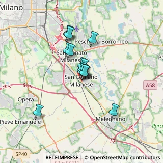 Mappa Via Toscani, 20098 San Giuliano Milanese MI, Italia (2.45133)
