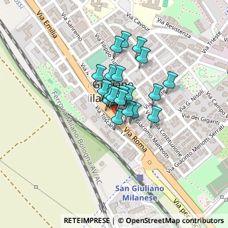 Mappa Via Roma, 20098 San Giuliano Milanese MI, Italia (0.132)