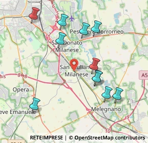 Mappa , 20098 San Giuliano Milanese MI, Italia (4.12455)