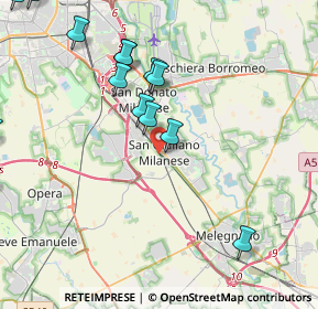 Mappa , 20098 San Giuliano Milanese MI, Italia (5.38333)