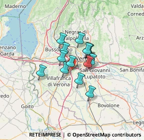 Mappa Via Centurare, 37062 Dossobuono VR, Italia (8.13429)