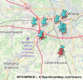 Mappa Via Centurare, 37062 Dossobuono VR, Italia (3.79273)