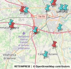 Mappa Via Centurare, 37062 Dossobuono VR, Italia (5.55615)