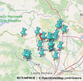 Mappa Via Caldaretto, 10082 Cuorgnè TO, Italia (11.658)