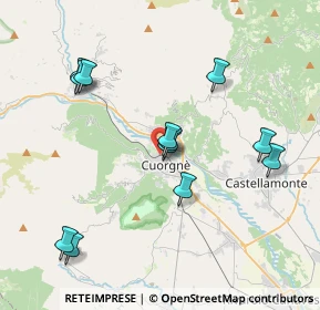 Mappa Via Caldaretto, 10082 Cuorgnè TO, Italia (3.8925)