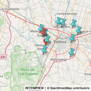 Mappa Via Timavo, 35030 Selvazzano Dentro PD, Italia (7.03091)