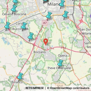 Mappa Via Europa, 20089 Rozzano MI, Italia (7.42375)