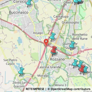 Mappa Milano - Genova, 20089 Rozzano MI, Italia (3.31077)