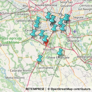 Mappa Milano - Genova, 20089 Rozzano MI, Italia (7.30313)