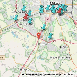 Mappa Milano - Genova, 20089 Rozzano MI, Italia (5.8075)