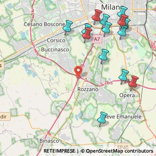 Mappa Milano - Genova, 20089 Rozzano MI, Italia (5.57286)