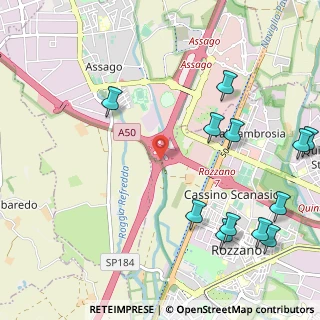 Mappa Milano - Genova, 20089 Rozzano MI, Italia (1.39417)