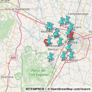 Mappa Via Perarolo, 35030 Saccolongo PD, Italia (7.095)