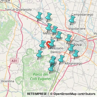 Mappa Via Perarolo, 35030 Saccolongo PD, Italia (6.68063)