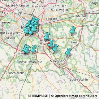 Mappa Via Rizzi Fratelli, 20098 San Giuliano Milanese MI, Italia (7.7455)
