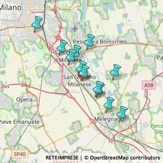 Mappa Via Rizzi Fratelli, 20098 San Giuliano Milanese MI, Italia (3.08417)