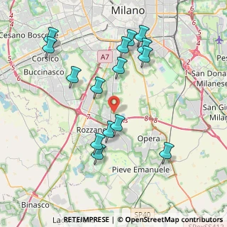 Mappa Città di Rozzano, 20089 Rozzano MI, Italia (4.10467)