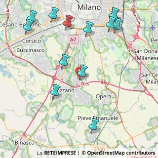 Mappa Città di Rozzano, 20089 Rozzano MI, Italia (5.42769)
