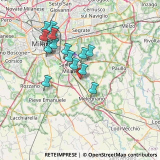 Mappa Via Serrati Menotti, 20098 San Giuliano Milanese MI, Italia (7.12063)