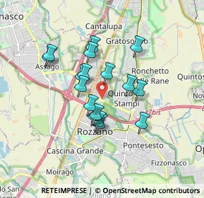 Mappa Viale Monte Amiata, 20089 Rozzano MI, Italia (1.36529)