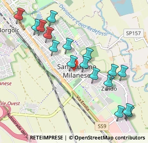 Mappa Via dei Giganti, 20098 San Giuliano Milanese MI, Italia (1.07176)