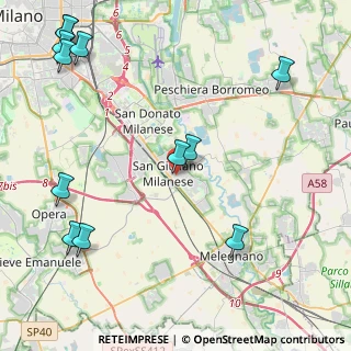Mappa Via Nisoli, 20098 San Giuliano Milanese MI, Italia (5.855)