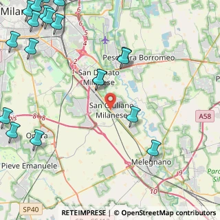 Mappa SS 9 Via Emilia, 20098 San Giuliano Milanese MI, Italia (6.8115)