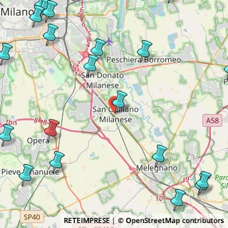 Mappa Via XXV Aprile, 20098 San Giuliano Milanese MI, Italia (7.158)