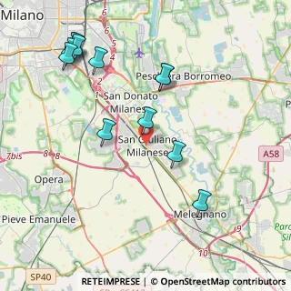 Mappa SS 9 Via Emilia, 20098 San Giuliano Milanese MI, Italia (4.59583)