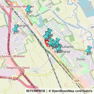 Mappa Via XXV Aprile, 20098 San Giuliano Milanese MI, Italia (0.72091)