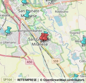 Mappa Via Guglielmo Marconi, 20098 San Giuliano Milanese MI, Italia (2.50583)