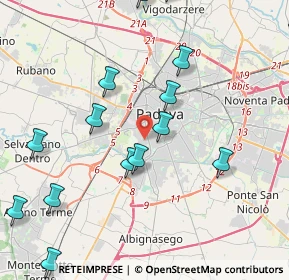 Mappa Via Palermo, 35142 Padova PD, Italia (5.2425)