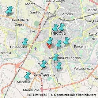 Mappa Via Agrigento, 35142 Padova PD, Italia (2.14667)