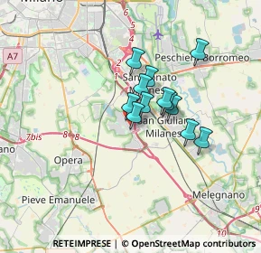 Mappa Via Piemonte, 20098 San Giuliano Milanese MI, Italia (2.2425)