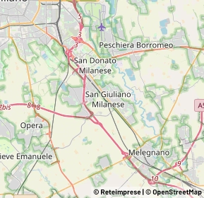 Mappa 20098 San Giuliano Milanese MI, Italia (7.4005)
