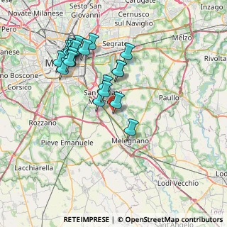 Mappa Via Monte Bianco, 20098 San Giuliano Milanese MI, Italia (7.5185)