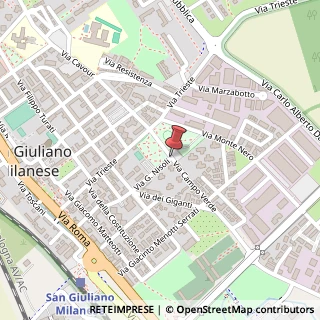 Mappa Via campoverde 12/c, 20098 San Giuliano Milanese, Milano (Lombardia)