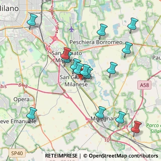 Mappa Via Campoverde, 20098 San Giuliano Milanese MI, Italia (4.12467)