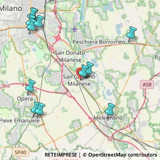 Mappa Piazza Giuseppe di Vittorio, 20098 San Giuliano Milanese MI, Italia (5.7575)