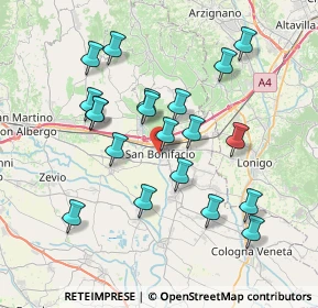 Mappa Via San Giovanni Bosco, 37047 San Bonifacio VR, Italia (7.132)
