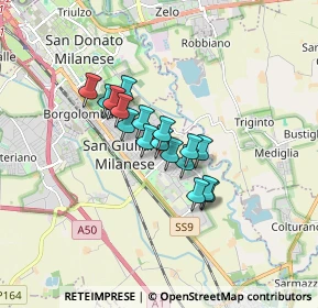 Mappa Via Giacinto Menotti Serrati, 20098 San Giuliano Milanese MI, Italia (1.07471)